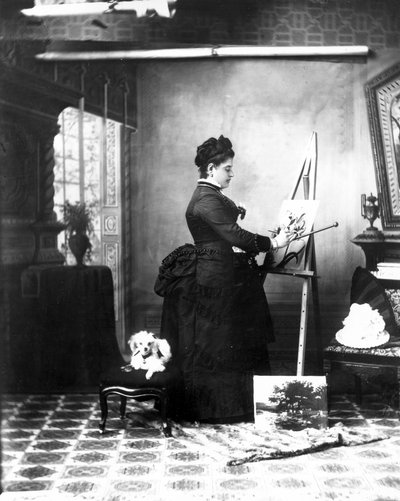 Mrs. Carlo Bossi, 1890er (sw Foto) von Hannah Maynard